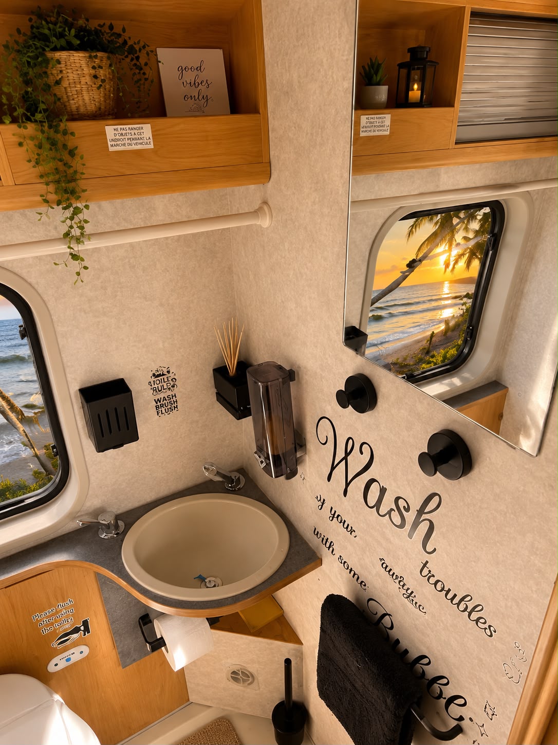 Interior — corredor e cama